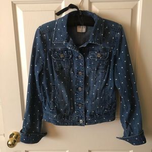 ELLE polka dot denim jacket